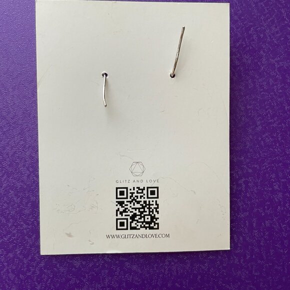 Glitz and Love Dangle Teardrop Earrings. - Picture 3 of 3